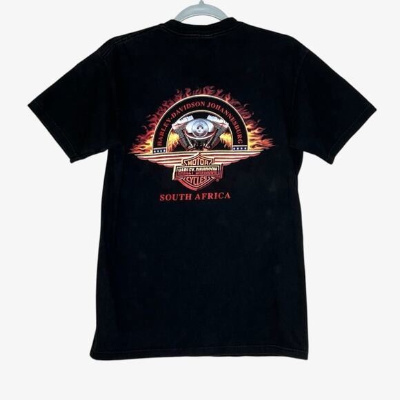 Vintage Harley Davidson Eagle South Africa T-Shirt Tee Size M 2000 Y2K USA - Picture 5 of 9
